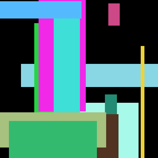 Dress Knife Blue Wood Small